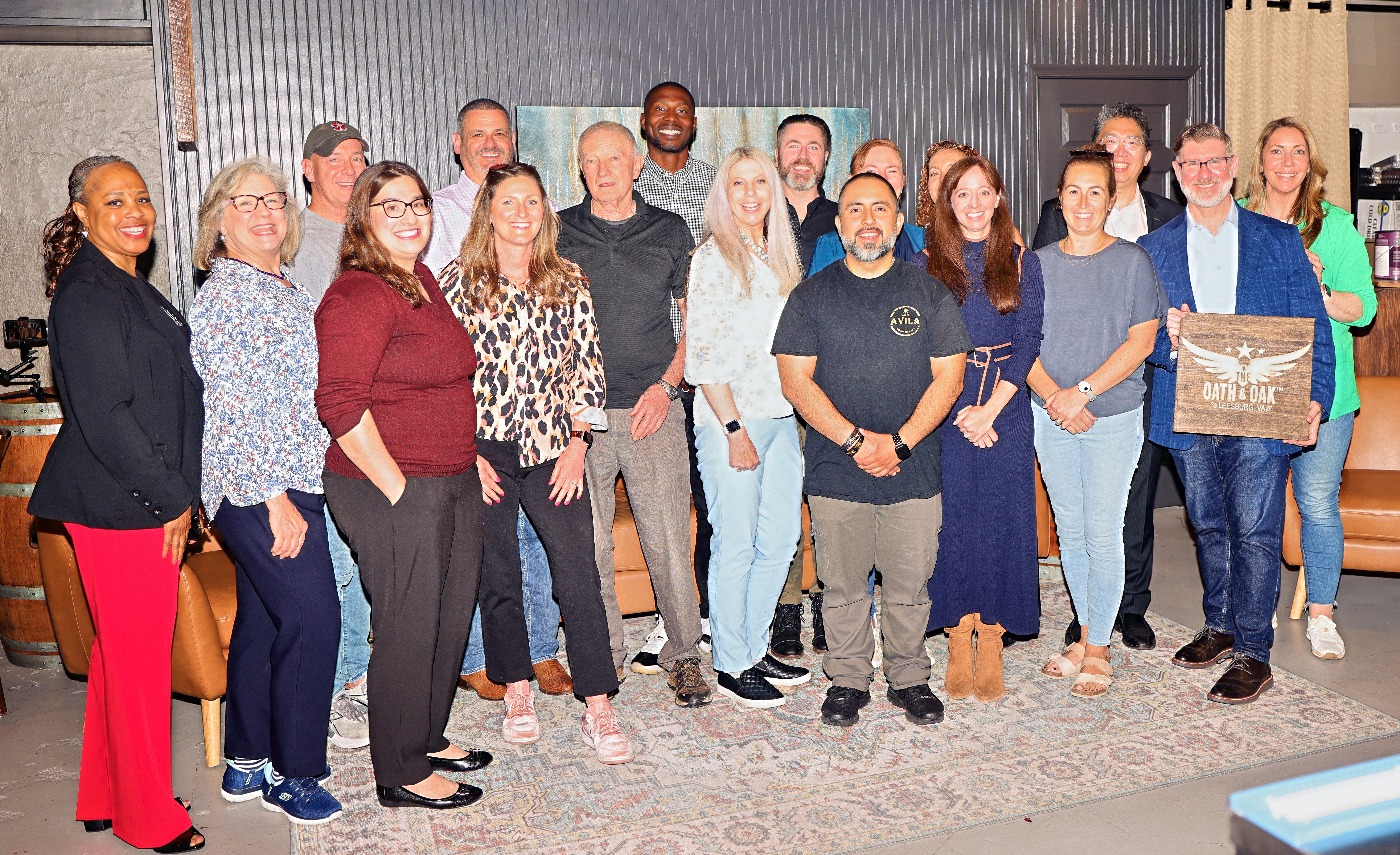 Oath & Oak community members gathered together at The Outpost in Leesburg