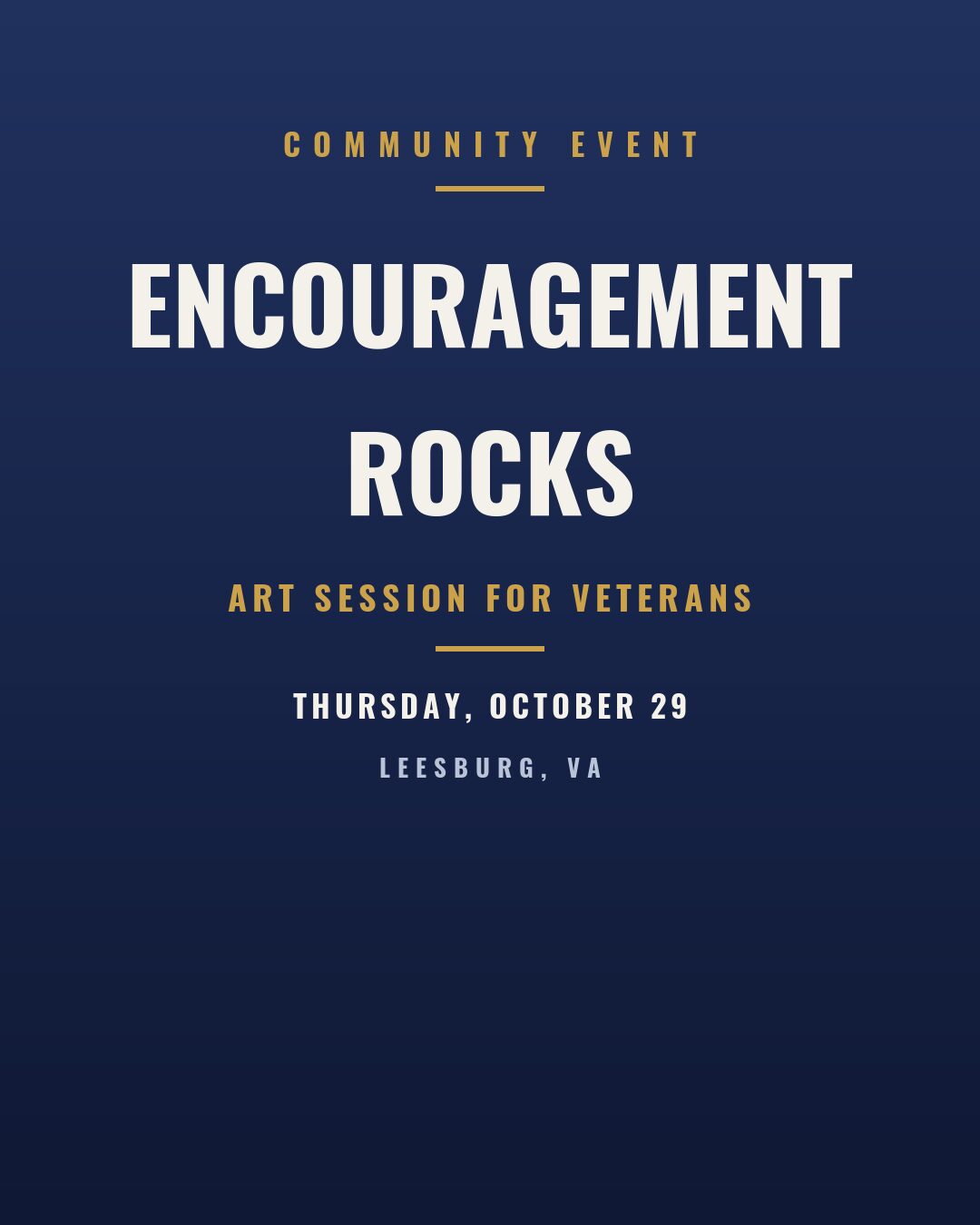 Encouragement Rocks Art Session · Leesburg Vet Center