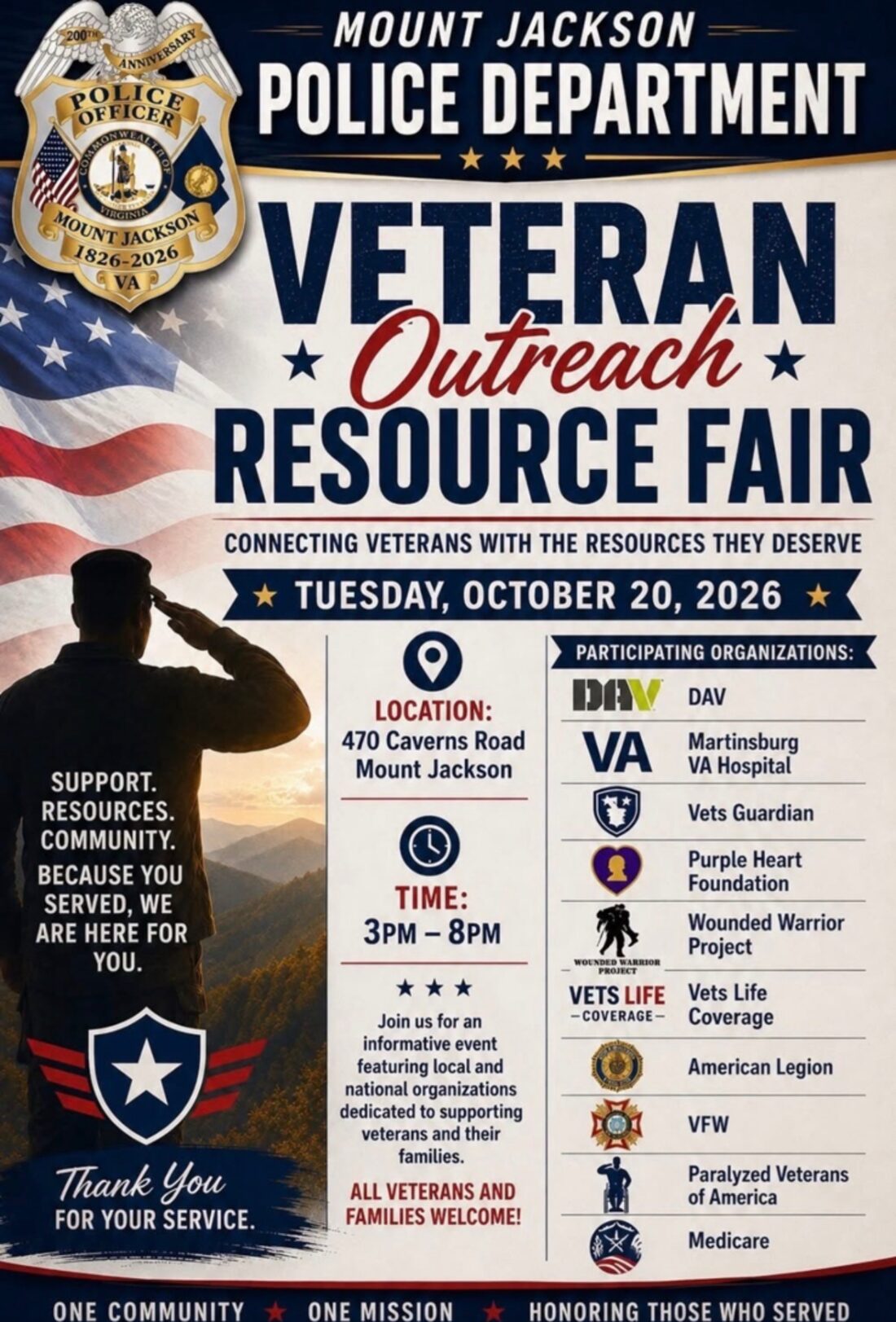 Veteran Outreach Resource Fair · Mount Jackson