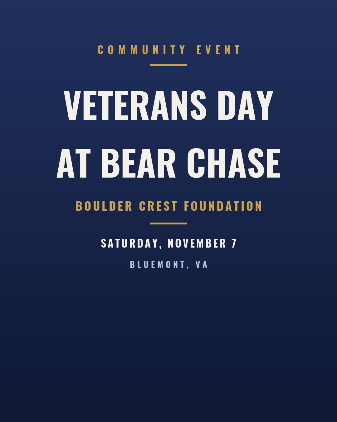 Veterans Day at Bear Chase · Boulder Crest