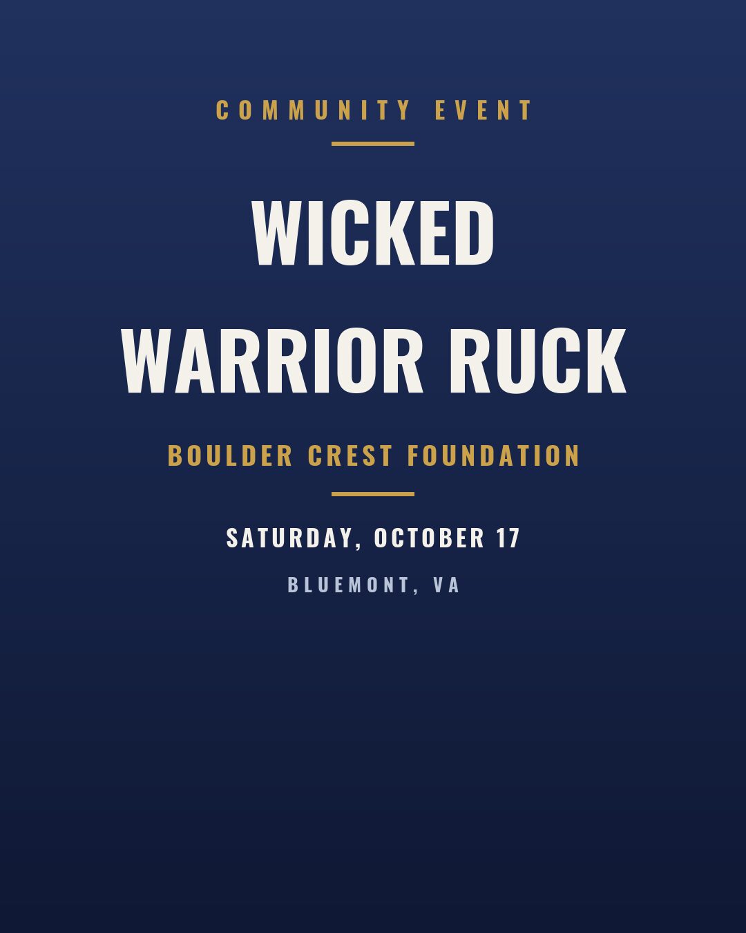Wicked Warrior Ruck · Boulder Crest